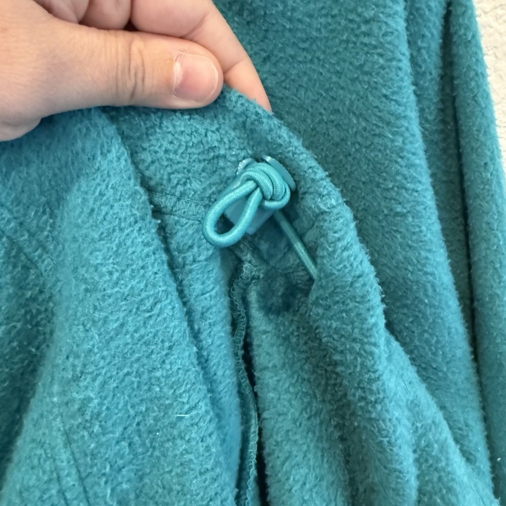 Vintage 90s Nike F.I.T. Teal Blue Half-Zip sherpa Fleece Pullover Jacket Large - Picture 6 of 8